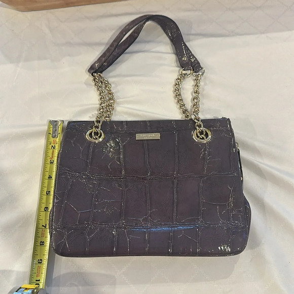 kate spade Knightsbridge Croc Embossed Darcy Shoulder Handbag bag purse EUC - Picture 7 of 8